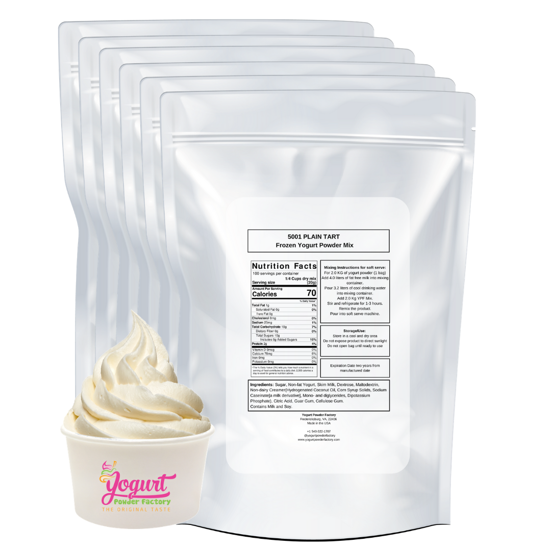 Plain Tart Frozen Yogurt Pre Mix One Box (12kg/26.45Lbs)