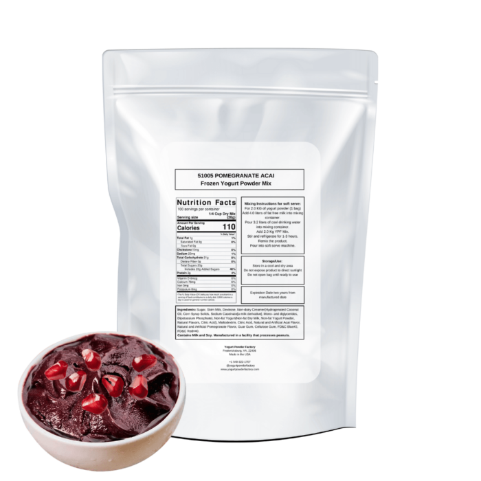 back of pomegranate açaí bag