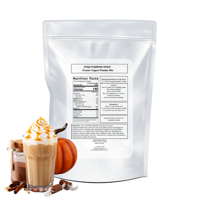 Pumpkin Spice Frozen Yogurt Pre Mix One Bag (2kg/4.4lb) - Image 3