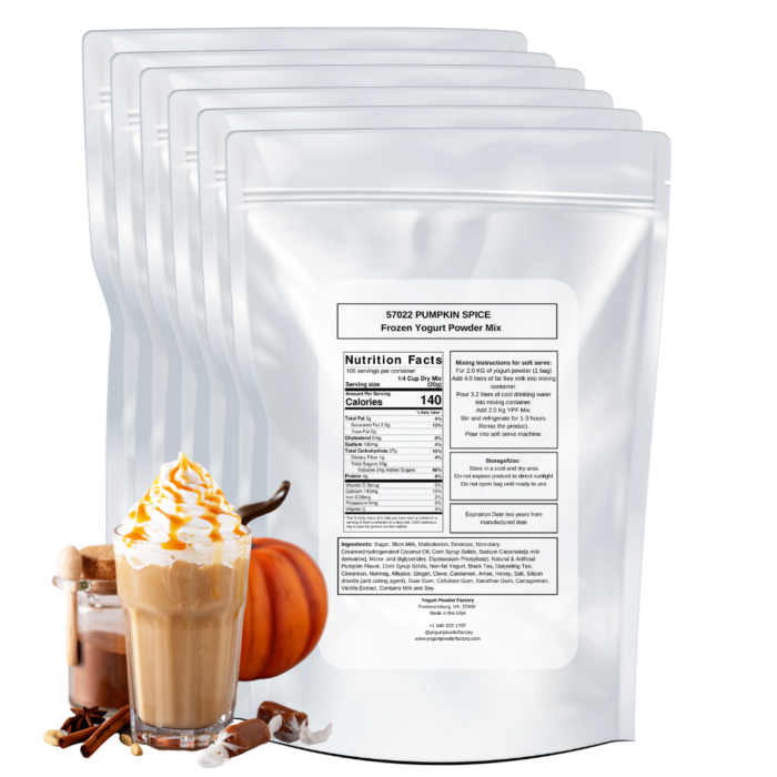 Pumpkin Spice Frozen Yogurt Pre Mix One Box (12kg/26.45lb) - Image 3
