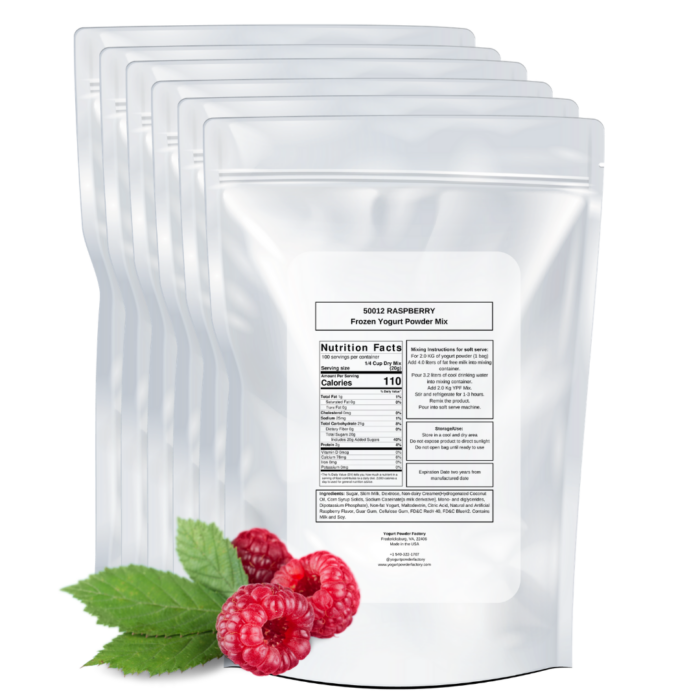 Raspberry Frozen Yogurt Pre Mix One Box (12kg/26.45Lbs) - Image 3
