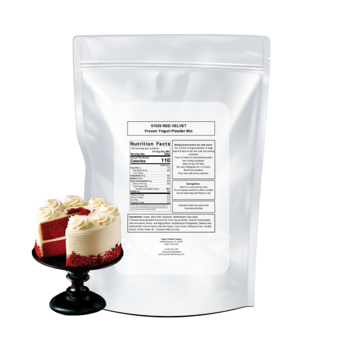 Red Velvet Frozen Yogurt Pre Mix One Bag (2kg/4.4lb) - Image 3