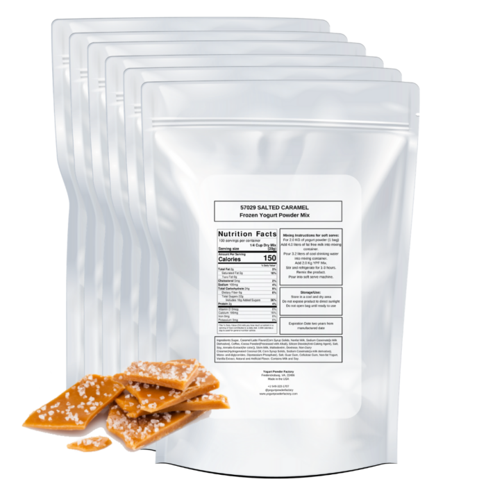 Salted Caramel Frozen Yogurt Pre Mix One Box (12kg/26.45lb) - Image 3