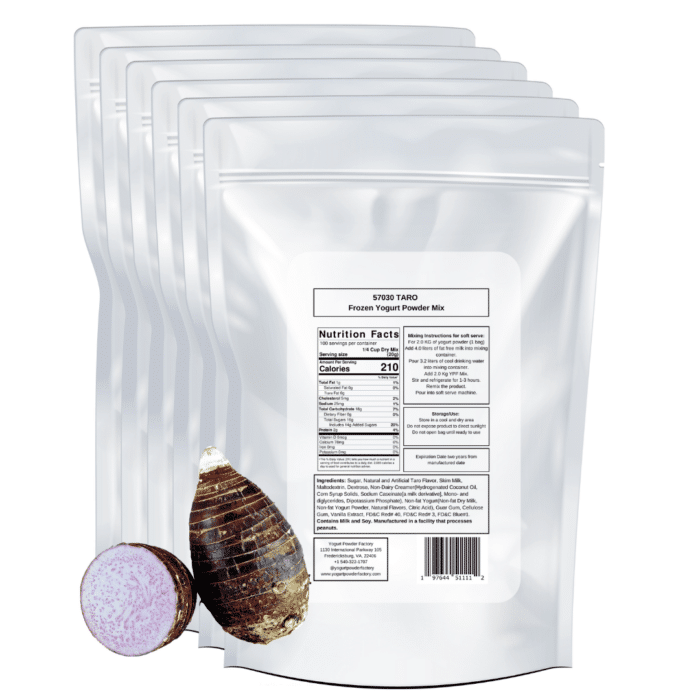 Taro Frozen Yogurt Pre Mix One Box (12kg/26.45lb) - Image 3