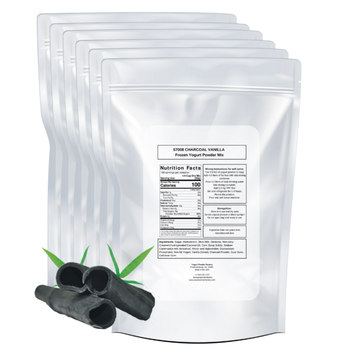 Activated Charcoal Vanilla Frozen Yogurt Pre Mix One Box (12kg/26.45lb) - Image 3