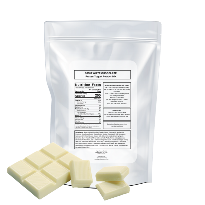 White Chocolate Frozen Yogurt Pre Mix One Bag (2kg/4.4lb) - Image 3