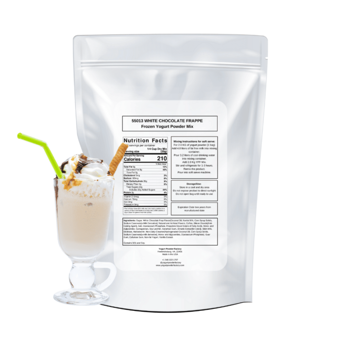 white chocolate frappe frozen yogurt powder mix