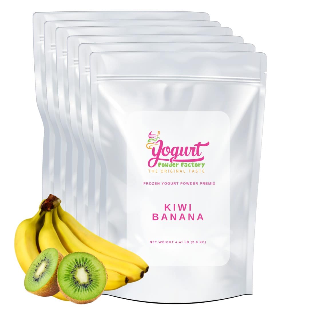 front of kiwi banana frozen yogurt bags