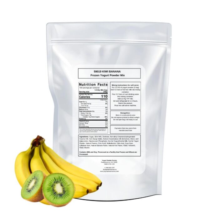 Kiwi Banana Frozen Yogurt Pre Mix One Bag (2kg/4.4lb) - Image 3